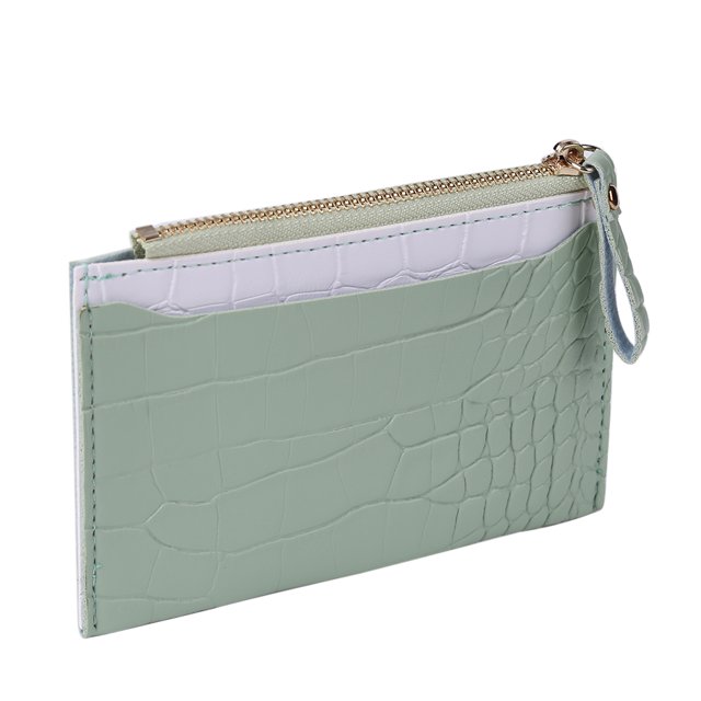 Mini Monederos Cartera de color de contraste con patrón de cocodrilo de PU Likrtyny Para Estrenar
