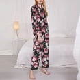 thumbnail image 3 of Goofa Rose Flowers Printed Women’s 2 Piece Pajama Set Super,Pajamas Women's Long Sleeve Sleepwear Soft Button Down Loungewear Pjs Lounge Set Nightwear-, 3 of 9