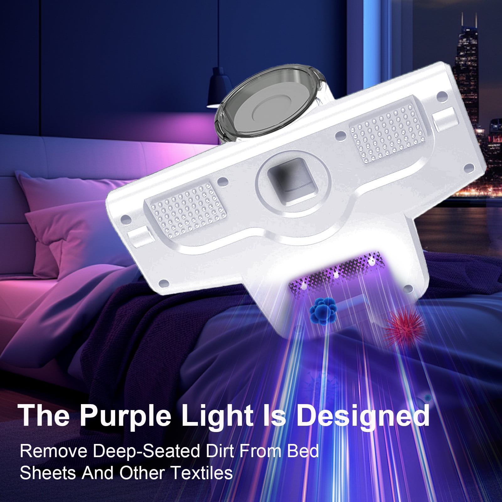 Bed Vacuum Cleaner, 8000pa Powerful Vacuum Cleaner, Handheld Cordless Vacuum Cleaner, USB Charging, for Bed, Mattress, Pillows, Carpets, Sofas