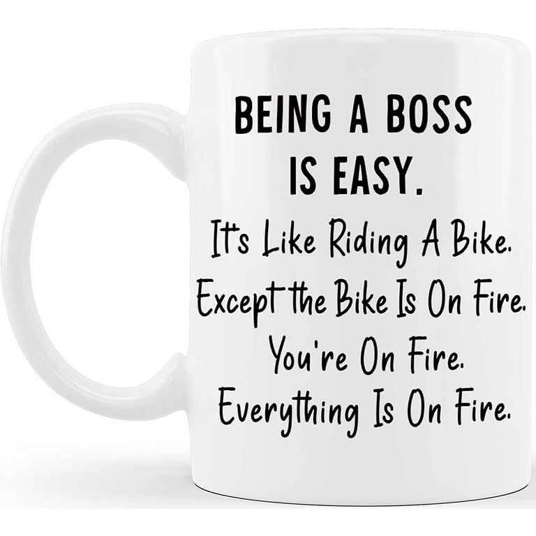 Being A Boss Is Easy Funny Gag Gift Ideas for Bosses at The Office Male  Female Work Boss Lady Gifts for Men Women Employee Coworkers Staff  Entrepreneur Business Owner Friends Coffee Mug 