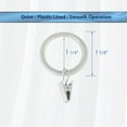 thumbnail image 2 of PlusCasa Noise-Canceling 1-1/4 inch White Curtain Rings with Clips (10 Count), 2 of 3