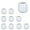 White1, variant on 10 Pack Classic Ceramic Creamer Set, Mini Porcelain Milk Pitcher, White (without Handle), 50ml
