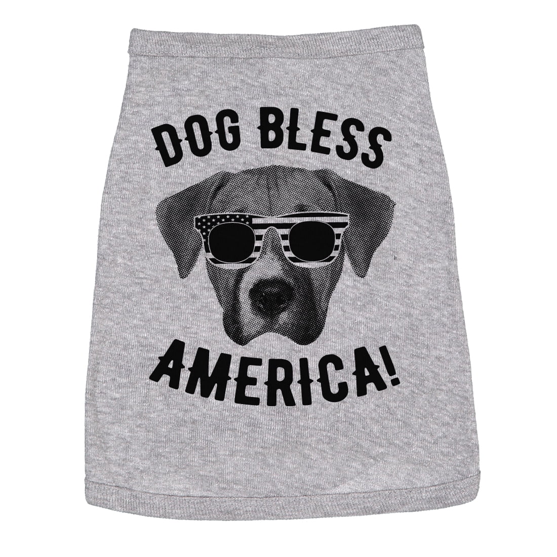 Dog Shirt Dog Bless America Shirt Funny 4th of July Patriotic Clothes For  Puppy (Heather Grey) - M 