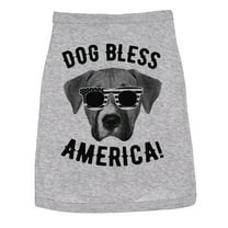 Dog Shirt Dog Bless America Shirt Funny 4th of July Patriotic Clothes for Puppy