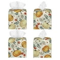 thumbnail image 2 of Naloa Autumn Pumpkins Leaves Tissue Box CoverLeather Tissue Holder Square Facial Tissue Case Facial Paper Organizer Dispenser for Bathroom, Vanity Countertop, Tabletop, Car, 2 of 8