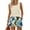 Beige, variant on Tropical Two Piece Outfits for Women Lounge Short Sets Sleeveless Tank Square Neck Casual Summer Loungewear Shorts Sets