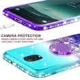 thumbnail image 5 of SOGA Cover Compatible for Samsung Galaxy J7 (2018) J737/J7 Star/J7 Refine/Galaxy J7V (2018) Case, Liquid Floating Quicksand Case with Diamond Metal Ring for Magnetic Car Mount (Aqua), 5 of 5