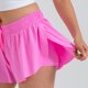 thumbnail image 3 of Pantalones Deportivos Pantalones Yoga Alta Elasticidad Falda Tenis Bolsillo Sexy Nude Agradable para La Piel (rosa Rojo XL), 3 of 9