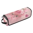 thumbnail image 2 of Hair Tool Organizer Bag with Heat Resistant Mat Removable Travel Storage Case for Hot Air Brushes Curling Irons Pink Rose Pattern, 2 of 8