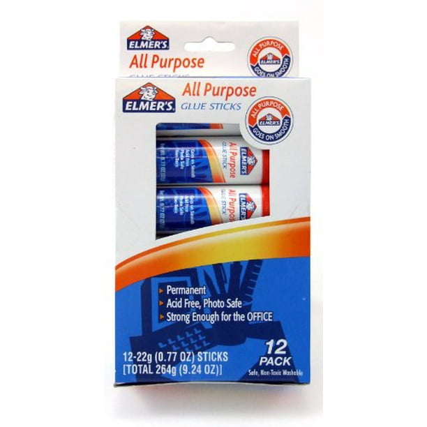 Elmer's AllPurpose Glue Sticks, .77 oz, 12 Pack (E517)