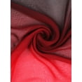 thumbnail image 3 of INSPIRE CHIC Women's Scarf Chiffon Silky Gradient Color Lightweight Long Wrap Shawl Red Black, 3 of 8