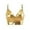Gold, variant on Women Bra Straps Pure Color PU Fabric Corset Bandeau Small Vest For Fashion Silver