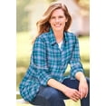 thumbnail image 4 of Woman Within Plus Size Classic Flannel Shirt, 4 of 5