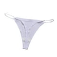 thumbnail image 2 of WULMLEO Womens Metallic G-String Thongs High Waist T-Back Micro Briefs Sexy Lingerie Underwear Light Purple L, 2 of 3