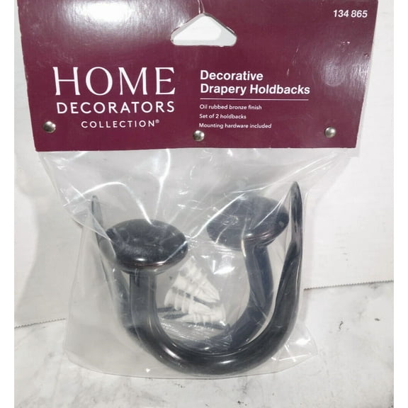 Home Decorators Decorative Curtain/Drapery Holdbacks Oil Rubbed Bronze Set Of 2