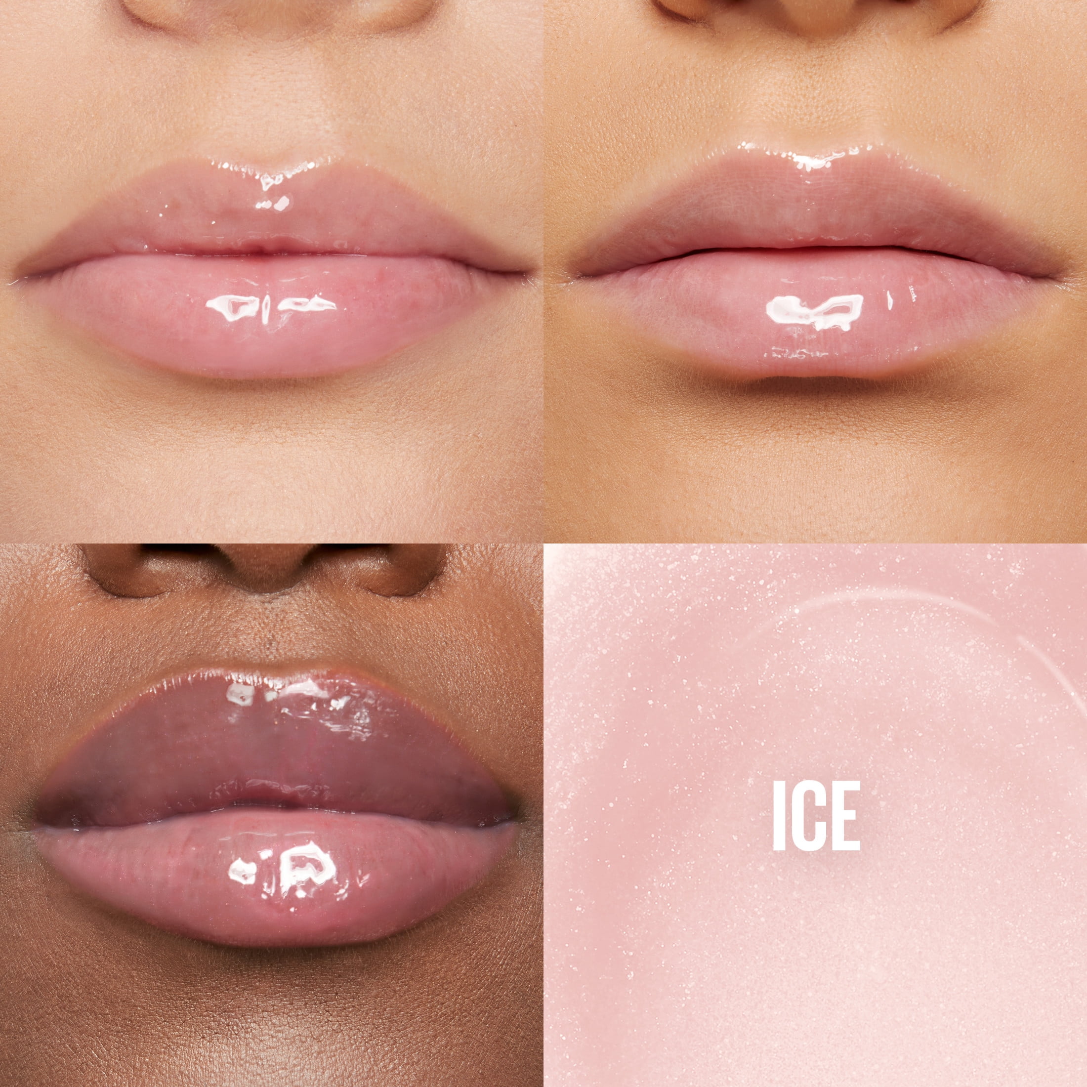 (2 pack) Maybelline Lifter Gloss Long-Lasting Lip Gloss Makeup with Hyaluronic Acid, Ice, 0.18 fl oz