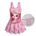 thumbnail image 6 of Uourmeti Cartoon Axolotl Cherry Heart Print Girls' Skirted One-Piece Swimsuit - Quick Dry, Stretchy Swim Dress for Pool & Beach Vacations, 6 of 8