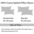 thumbnail image 7 of 100% Cotton Quilted Pillow Sham Floral Printed Pillow Cover (Standard, Navy Blue), 7 of 7