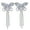 Silver, variant on Alloy Butterfly Shape Nipple Covers Pasties with Flowing Tassels and Shimmering Rhinestones for Women Chest Jewelry