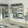 thumbnail image 4 of Gymax Custom Closet Organizer Kit 4 to 6 FT Wall-mounted Closet System w/Hang Rod Grey, 4 of 10