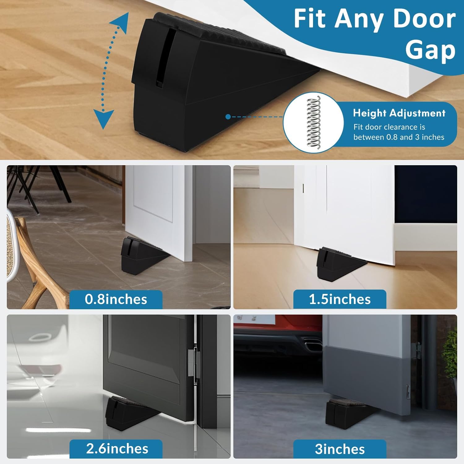Optish Heavy Duty Door Stoppers, Adjustable, 2-Pack photo 5