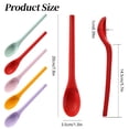 thumbnail image 3 of Soup Spoon Bent Head Long Handle Silicone Multi Purpose Portable Dessert Ice Daily Use Dinnerware Set,Tableware,Cutlery Set,Ceramic Plates,Porcelain Bowls,Stainless Steel Utensils,Flatware Set,Kitche, 3 of 8
