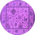 thumbnail image 1 of Ahgly Company Indoor Round Oriental Purple Industrial Area Rugs, 8' Round, 1 of 4