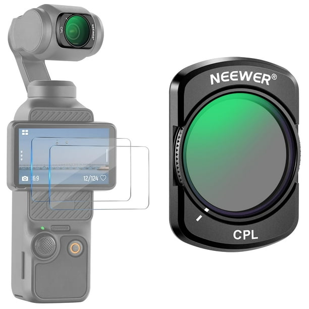 Kit de filtros CPL NEEWER Magnetic para DJI Osmo Pocket 3 con 2 protectores