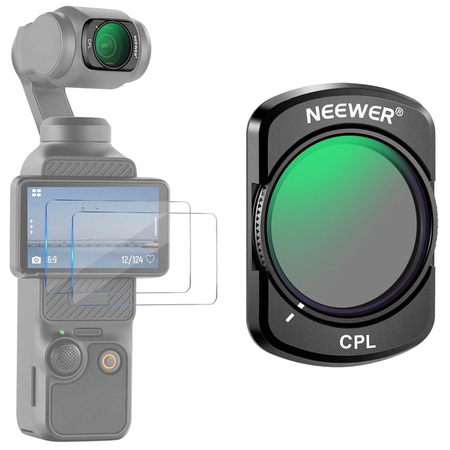 Kit de filtros CPL NEEWER Magnetic para DJI Osmo Pocket 3 con 2 protectores