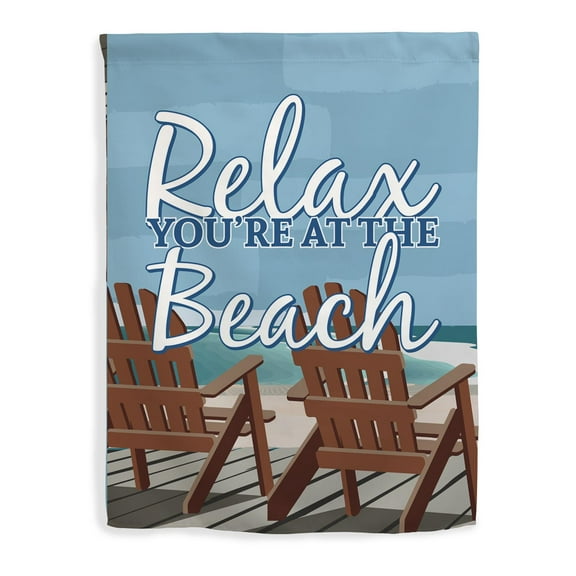 ThisWear Beach Home Decor Relax You're at The Beach House Flag Beach Yard Flag Vertical House Flag Multi