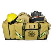 Lightning X Premium Ripstop 3XL Firefighter Step-In Gear Bag w/ Helmet Compartment - Turnout TAN
