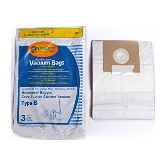 30 Type B Vacuum Cleaner Allergen Extra-Suction Canister Vacuum Cleaner Bags, Ga