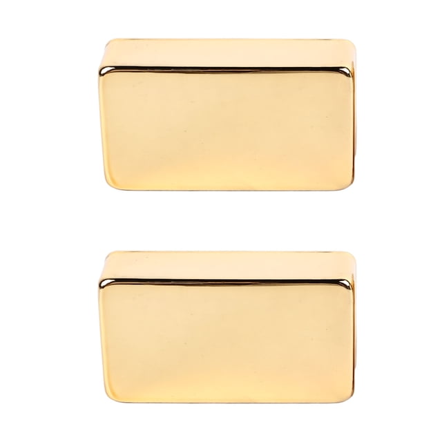 2PCS Electric Guitar Pickup Cover, Closed Pickup Cover Closed Type Guitar Pickup Frame Sealed Double Coil Pickup Brass Enclosure for Most Common Electric Guitars
