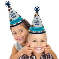 thumbnail image 3 of Big Dot of Happiness Go, Fight, Win - Sports - Cone Happy Birthday Party Hats for Kids and Adults - Set of 8 (Standard Size), 3 of 7