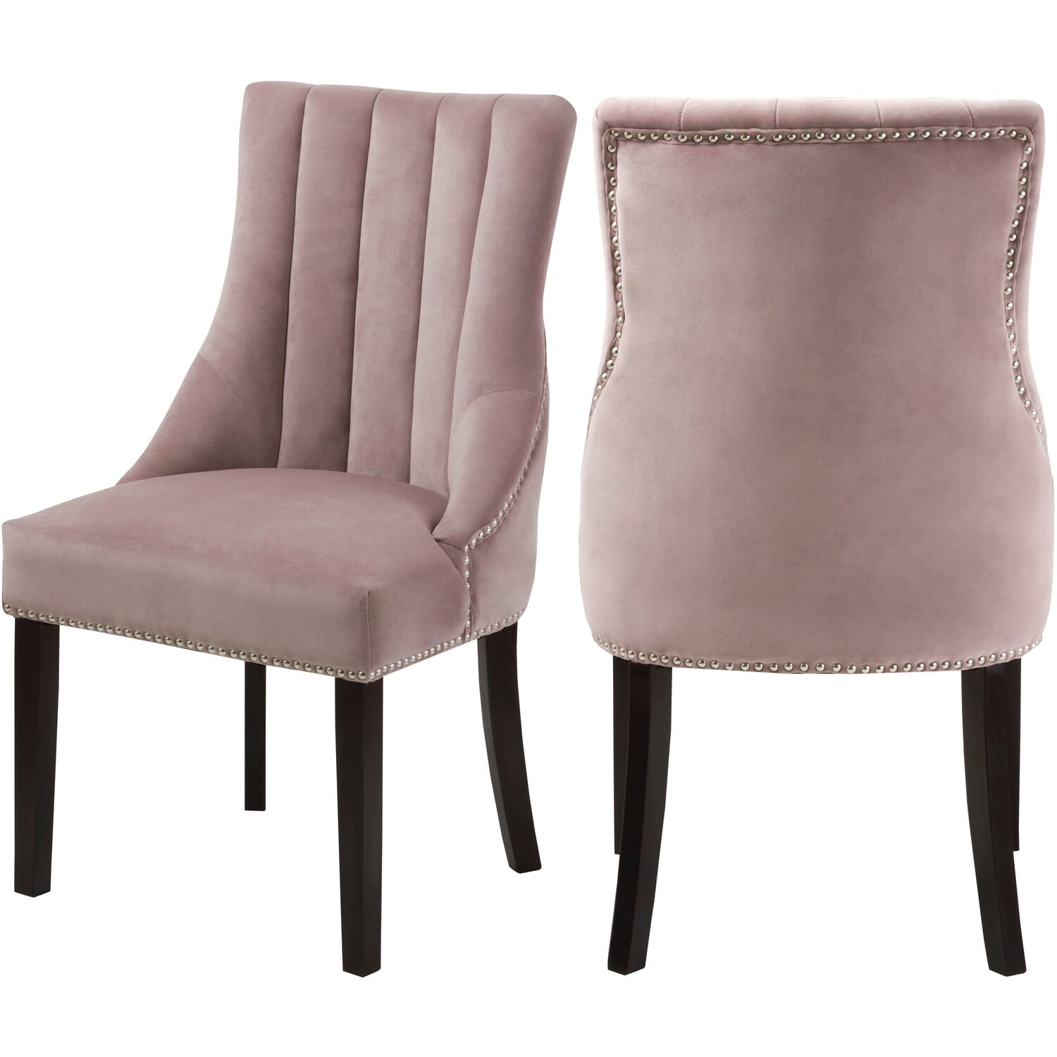 Oxford Pink Velvet Dining Chair, Set of 2ColorPink Velvet,Style