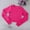 Hot Pink, variant on Women's Ribbed Long Sleeve Crew Neck Crop Top Seamless form Fitting Yoga Workout Blouse Sky Blue M