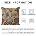 thumbnail image 5 of YINGXI  Floral Circles Throw Pillow Cover Round Curve Colorful Wreath Ethnic Modern Decorating Pillow Case  22x22in, 5 of 5