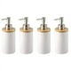 thumbnail image 1 of Dispensador de jabón de cerámica de 400 ml, estilo nórdico, dispensador de loción, dispensador de jabón para cocina y baño, color blanco, 1 of 5