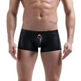 thumbnail image 4 of DPTALR Mens Underwear Imitation Leather Rings Lacquer Plain Pants Underpants, 4 of 9