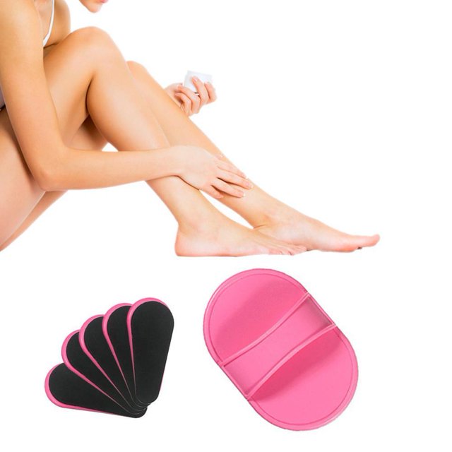 Cara Pierna Depiladora Depiladora Exfoliante Almohadilla Natural Suave Piernas Cuidado de la piel