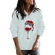 thumbnail image 2 of Pntutb Moda Mujer Casual Fleece Cremallera Cuello alto Sudadera con capucha suelta Pntutb Pntutb-2973, 2 of 4