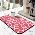 thumbnail image 2 of 2 Pack Washable Rubber Multicolored Flower Leaves Dish Drying Mats for Kitchen Counter Home Large Coffee Bar Pad Accessories and Decor for Utensils Stemware (2pcs 19.5''x12''), 2 of 6