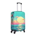 thumbnail image 6 of Cauagu Retro Palm Beach Sunset Print Travel Luggage Cover,Travel Dust-proof Suitcase Cover Softside Suitcase Protector for 18-32inch,Not Included Suitcase, 6 of 8