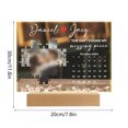 thumbnail image 2 of Customized Photo Frame with Night Light Acrylic Plate DIY Craft for Valentine Anniversary Couples Girlfriend Lost Day Memory Keepsake, 2 of 7