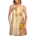 thumbnail image 1 of Balery Retro Honey Bees Vestidos de verano para mujer con estampado: vestido holgado sin mangas, vestido playero informal y cómodo para días calurosos., 1 of 7