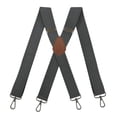 thumbnail image 2 of ZACPNCV Elastic Clip On Suspenders for Men 4 Prong Clips 1.5 Inch Straps X Back Design Solid Color for Work Or Special Events, 2 of 2