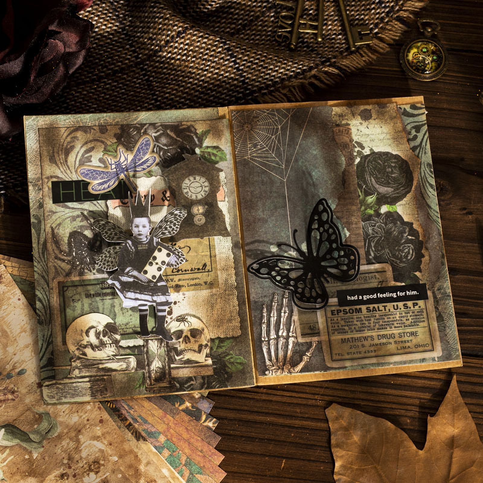 Mystic Manuscript Series - Vintage DIY Journal Background Decorative Papers, 40 Sheets