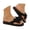 Black, variant on BRICH Womens Bow Platform Flip Flops Comfortable Summer Beach Wedge Thong Sandals White 7