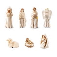 thumbnail image 2 of Moocorvic Nativity Scene Figurine Set,7-Piece Hand-Painted Family with Angel,Shepherd,Lamb,Christmas Tabletop Decor Religious Holiday Gift, 2 of 9