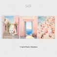 thumbnail image 3 of 3pcs Pink Preppy Beach Coastal Door Oil Canvas Wall Art Print, Girly Apartment Bedroom Decor, Aesthetic Preppy Prints Posters, Vintage Wall Art, Ideal Gifts for Bedroom, Living Room, Bathroom, Rooms, 3 of 4